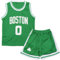 DaceStar Basketball Trikot Kinder, # 0 Basketball Kleidung Kinder, Basket-ball Trainings Ärmellos Trikot und Short, Jungen Basket-ball Trikots, Kinders Basket ball Trikots Set für 4-14 Jahre, Grün S