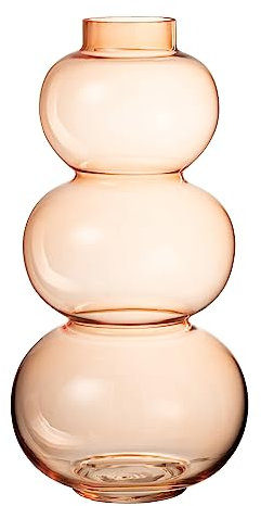 J-Line Vase Boule Verre Orange Large