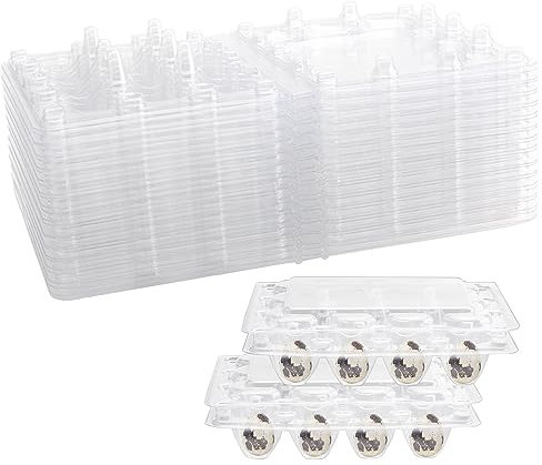 30 Stück Wachteleierschachteln, 12 Gitter Kunststoff Wachtelei-Kartons Transparente Wachtelei Schachteln Wachteln Eierschachteln PVC Eier Aufbewahrungsbox für Wachteleier
