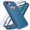 YmhxcY for iPhone 8 Plus Case iPhone 7 Plus Phone Case with [2 Pcs] EPU Flexible Screen Protectors,[Shockproof] [Dropproof] Protection Cover for Apple iPhone 7+/8+ 5.5-Sea blue