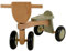 Bandits & Angels Vintage Rider Green Natural Laufrad Holz ab 1 Jahr – Für Jungen und Mädchen – Holzlaufrad Grün – Vierrad – Geräuscharme und kratzfreie Räder