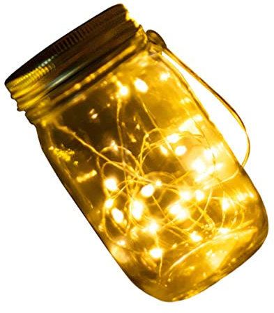 Uonlytech 1stk Einmachglas Licht Krippendekoration Led-dekor Led-wandleuchte Hängende Einmachglaslichter Schnapsflaschen Leuchten Laternenlichter Aus Einmachgläsern Fee Hängelampe