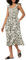 The Drop Midikleid für Damen, Kimi Gerüschte Schultern, gesmokt, Schokolade/Weiß (Whisper White)-Blumendruck, L