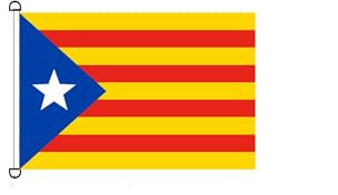 Stormflag Bandera Cataluña 140cmx210cm Bandera Catalana Grande Poliéster 115 g/m2 Máxima calidad