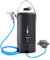 Sac de Douche de Camping 10L, Sac de Douche Solaire Portable avec Contrôle Facile de l'eau, Pompe à Air Améliorée pour Le Camping en Plein Air (Black)