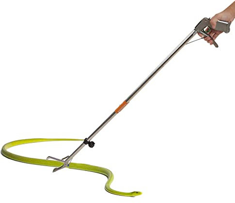 Catcher Professionale per Rettili Pieghevole in Acciaio Inossidabile con Pinza per Serpenti, Lunga Lunghezza Manipolazione