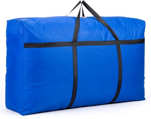 YiMiLiu 180L Extra Large Storage Bag Waterproof Luggage Bag Heavy Duty Moving Bag (blue)