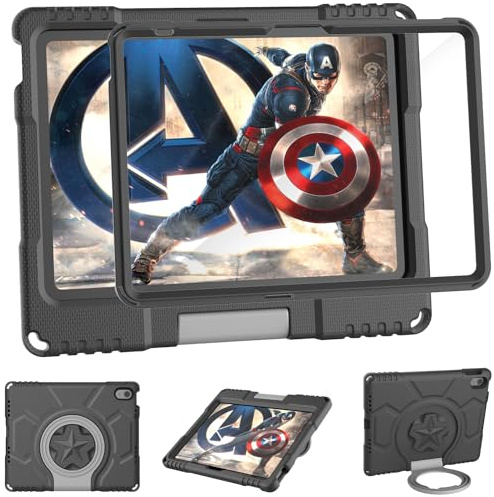 TrendGate Schutzhülle für iPad 10. Generation, 27,9 cm (10,9 Zoll) 2022, leicht, stoßfest, iPad Air 27,9 cm (11 Zoll), integrierter Displayschutz mit Griff-Ständer für iPad 10. Generation/Air 6.
