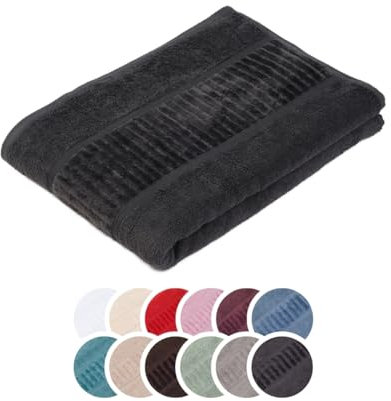 liebling Badetuch Bio Baumwolle, Serie Organic, 500 gr. / m², 100 x 150 cm, 60 Grad, saugstark, schnelltrocknend, Farbe: Anthrazit