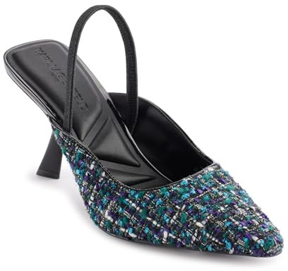 KARL LAGERFELD Damen Keera Evening Slingback Pumps, Multi/Schwarz, 38 EU