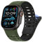 HITZEE Sportarmband Kompatibel mit Apple Watch Armband 49/46/45/44/42mm, Silikon Magnetisch Herren mit Dornschließe Band Kompatibel für iWatch Ultra 2 Serie 10 9 8 7 SE 6 5 4 3 2 1, Grün/Schwarz
