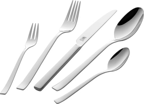 ZWILLING 1026798 Cult Besteckset, 68-TLG, für 12 Personen, 18/10 Edelstahl, Essbesteck mattiert, spülmaschinengeeignet, Silber