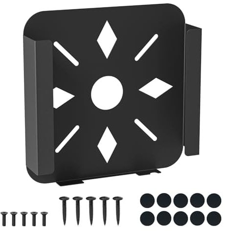Mac Mini VESA Mount, Mac Mini Mount Behind Monitor for Mac Mini 2010-2023 M2 Pro, Mac Mini Under Desk Steel Mount, Heat Dissipation Design Anti-Scratch, Wall Mount, Multiple Install Ways (Black)