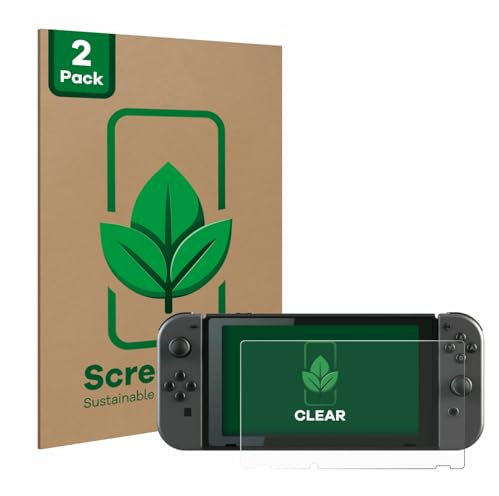 ScreenLeaf (2 Pièces Film de protection d'écran pour Nintendo Switch [Protection d'écran Écologique, Clear, Anti-Rayures]