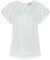 Glitter Kurzarm Damen Bluse Bankett Ball Glitzer Pailletten Top T-Shirt Symphonieweiß L