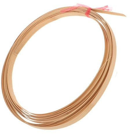 ARTIBETTER 2 Rouleaux lattes de bambou plat bandes tissées naturelles tisser pour matériel décor de bande de tissage de bambou bande de vannerie latte de bambou Beige
