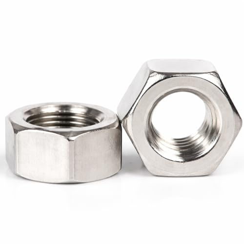 M2 (2 mm) (paquete de 4) Tuercas hexagonales de acero inoxidable A2 DIN934, tuercas de rosca métricas para pernos y tornillos - B01C