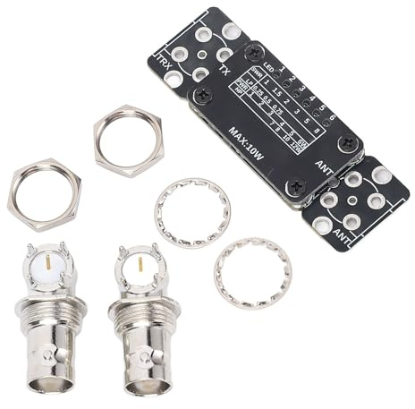 POENVFPO Langlebiges QRP-SWR-Messgerät-Set, 1–50 MHz, 10 W, Multifunktionales SWR-Leistungsmessgerät, Kompakte Größe für Funker