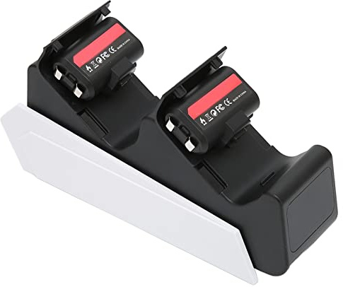 Cuifati Für Controller Dual Charger Gamepad Dual Charger Station mit 2 Wiederaufladbaren Batterien, Einfach zu Bedienen Für Endloses Gaming, Für -Fans