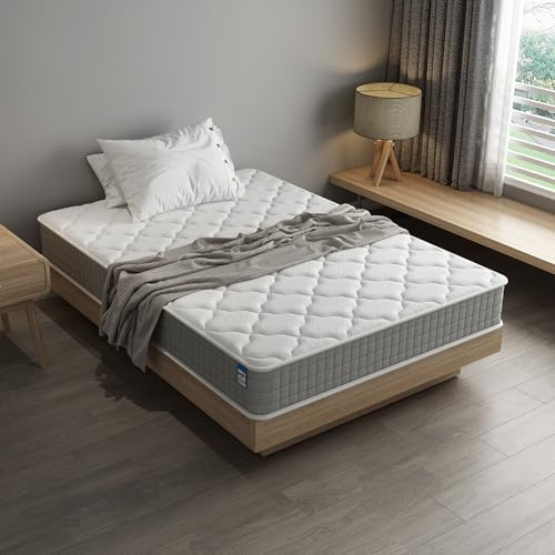 TEENO Materasso 140x200 cm, Alto 25 cm, Doppia Faccia, Materasso memory foam ergonomico a 7 zone di media rigidità 140 x 200 Sollievo Pressione e Traspirante, Ipoallergenico e Antiacaro