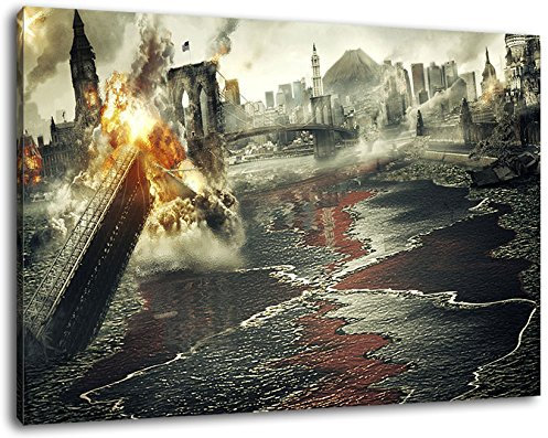PrintArtGalery Resident Evil Leinwandbild auf Holzrahmen gespannt Größe: 120x80 cm