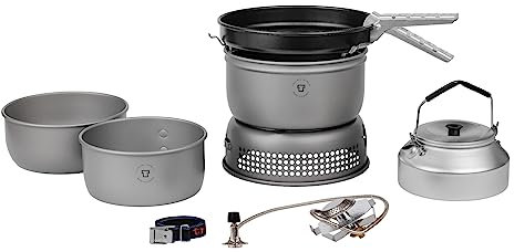 Trangia 25-4 UL HA Ultralight Hardanodized Sturmkocher mit Primus Gasbrenner 3000 Watt - groß