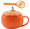 Aizuoni Tazze a Forma di Zucca con Coperchio | Tazze Autunnali in Ceramica a Forma di Zucca con Coperchio | Tazza da caffè di Halloween per Decorazioni Autunnali, Cappuccino, Latte, Cereali, Yogurt