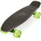 Xootz Retro-Kunststoff-Skateboard mit LED-Leuchtrollen, für Kinder, komplett, Kinder, Complete Retro Plastic, schwarz