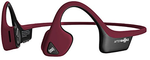 AfterShokz Trekz Air - Auriculares inalámbricos, conducción ósea (Bluetooth, Resistentes al Sudor, con micrófono, para Deportes), Color Rojo