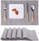 Myir JUN Salvamanteles Individuales Juego de 6, Lavables Manteles Individuales Plásticos de Vinil de Esteras, Resistentes al Calor Antideslizante Fácil de Limpiar y Impermeable 30x43.5cm(Gris)