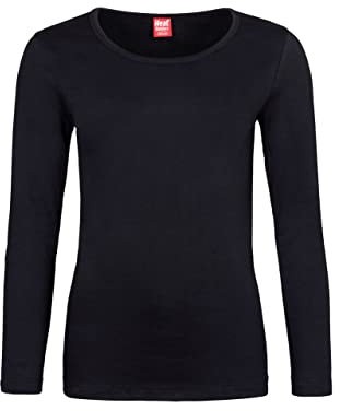 HEAT HOLDERS SOCKSHOP Ladies 0.45 TOG Long Sleeve Vest Pack of 1 Black XL