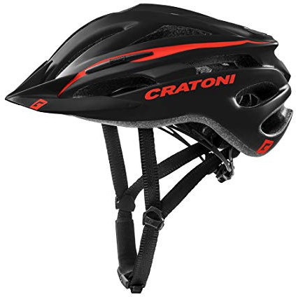 Cratoni Pacer+ Fahrradhelm, Schwarz-Rot-Matt, S-M
