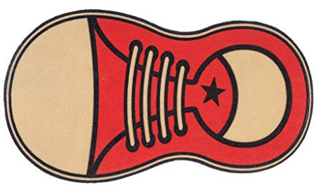balvi Fußmatte All Star Rot Farbe mat Polyester/PVC Plastik 39 x 69 cm