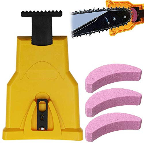Affilatrice per motoseghe, set di affilatrici per motoseghe con 3 pietre per affilare, strumenti rapidi per la lavorazione del legno per taglialegna, tosaerba, motoseghe
