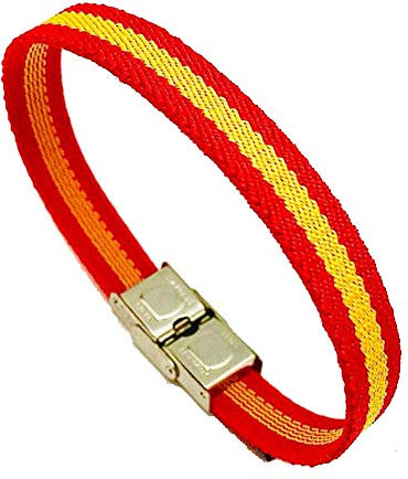 Hispania Colors PULSERA ELÁSTICA CON BANDERA DE ESPAÑA. DISPONIBLE EN 2 TALLAS (TALLA M/XL)