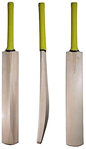 Kalindri Sports Wooden Cricket Bat Popular Willow for Tennis, Rubber Ball (4 Number, Plain)