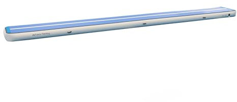 Sport-Thieme AirTrack Anlaufbahn TeamGym | Extra schmale Tumblingbahn, kein Gewichtslimit | 10x1 m | Blau | Vinyl, Glatte Oberfläche, inkl. Transporttasche, 30 cm Höhe