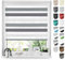Tom'Shop® Doppelrollo DuoRollo [Weiß & Grau & Graphit, 90cm x 220cm] Duo Rollos für Fenster Klemmfix ohne Bohren mit Klämmträger Fensterabdeckung Fensterrollo leichte Montage