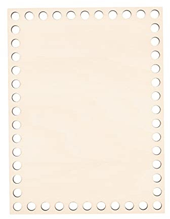 PH PandaHall Naturholz Korbboden, 20x15cm Rechteck Holzboden zum Häkeln Blanker Häkelkorbboden Hölzerner Taschenboden für DIY Korb Webezubehör Bastelmaterial Heimdekoration