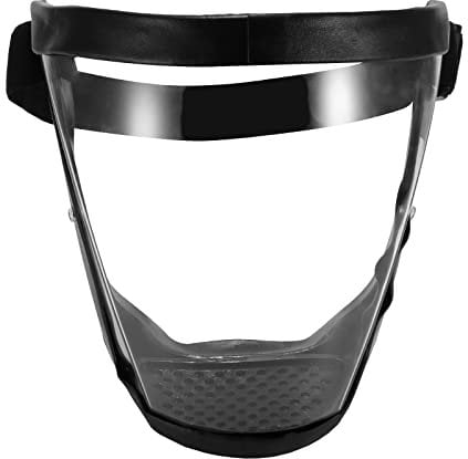 EASONGEE Anti-Fog Plastic Protective Cover, Full Face Mask Adjustable Breathable Mask Transparent Mask for Male Female Adults