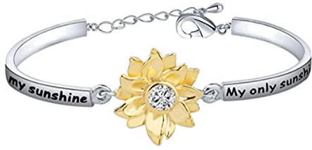 „You Are My Sunshine“ Zirkon Armband Sonnenschein Armband Freundin Geschenk Verlobte Mutter Tochter Sonnenschein Schmuck, L,