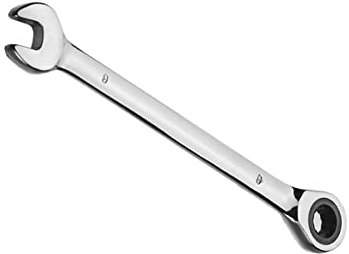 Vokenforu 9mm Ratchet Spanner, Ratcheting Combination Wrench, Hardened Chrome Vanadium Steel Open End Spanner Metric