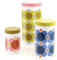 Orla Kiely 3 Piece Tin Cannister Storage Set - Atomic Flower
