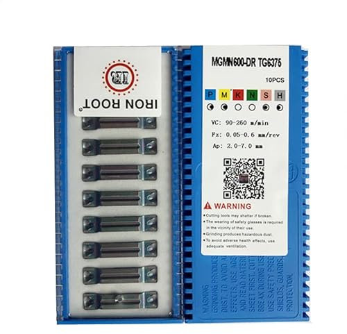 MGMN150, MGMN600,-DR TG6375 Tornio in metallo CNC Tornio per fresatura utensile per scanalatura in metallo duro per lavorazione MGEHR/L P.M.K (MGMN600-DR TG6375, 10P)
