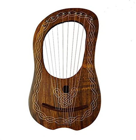 ZUOMU Lyre Harfe 10-saitiges Leier-Instrument Holzzubehör