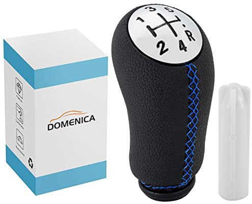 DOMENICA Schaltknauf Schalthebel Kompatibel für Renault Clio 3 Clio 4 Megane 2 Scenic 2 Laguna 2 Dacia Modus Kangoo (Blau)