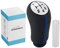 DOMENICA 5 Velocidades Pomo Palanca de Cambios Cuero Compatible de Renault Clio 3 Clio 4 Megane 2 Scenic 2 Laguna 2 Dacia Modus Kangoo (Azul)