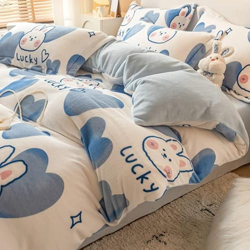 MAHPKYZ BettwäSche 220 X 240 cm-BettwäSche Set-Dicker Flanell-Bettbezug, Warme Winterdecke, Einzel-, Doppel-, Groß-, Extragroß, Luxus-Heimtextilien-BettwäSche 135x200