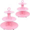 XIXIMENG 2 Pack Cupcake Stand for 24 cupcakes 3-Tier Lace-edged Cake Stand cardboard, Perfect for Wedding, Birthday Party, Baby Shower and Graduation