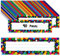 40PCS Traditional Manuscript Name Plates, Confetti Desk Name Tags with Double Sided PET Film Student Name Labels Erasable & Reusable Desk Nameplates for School Classroom Organization (10” x 2.8”)